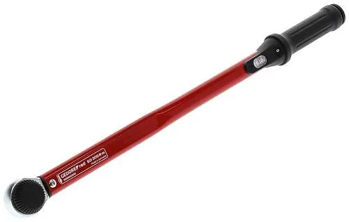 GEDOREred Drehmomentschlüssel R68900300 - 60-300 Nm, präzise Einstellung mit DIN-Prüfung und ablesbarer Skala für einfaches Arbeiten