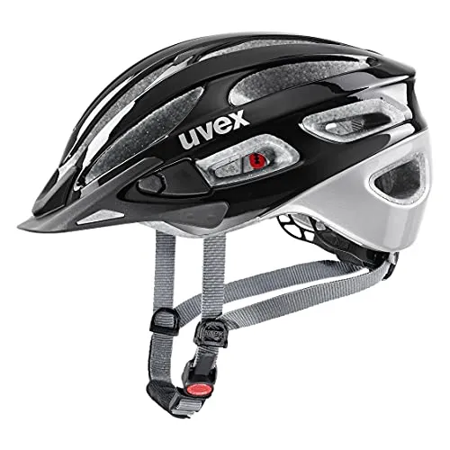 uvex true Fahrradhelm, schwarz-silber 55-58 - Fahrradhelm für Damen mit individuell anpassbarem 3D IAS System und Pony Tail Cut für optimalen Tragekomfort bei langen Haaren. Ideal für sicheres Radfahren und stylisches Aussehen.