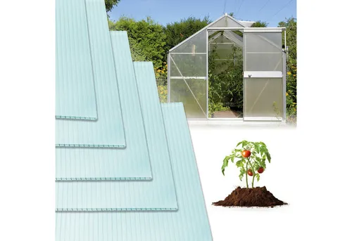 Hohlkammerplatten 8mm für Gewächshäuser | 8 Stk. 605x1210mm - Transparent - Vielseitige Polycarbonat-Hohlkammerplatten für Gewächshäuser, Carports und Terrassenüberdachungen. Robust, schlagfest und einfach zu verarbeiten – ideal für individuelle Bauprojekte.