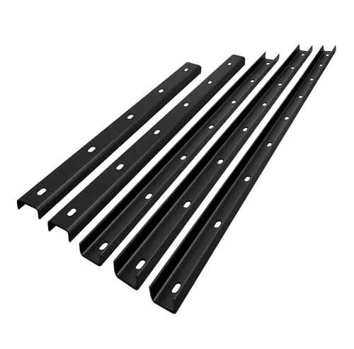 3x Gratleiste U-FORM massiver Unterzug für Tischplatten, Tischbeschlag, Unterstützungsunterzug, Verstärkungsprofil, U-Profil, Querverstrebung, Aussteifungsprofil, Nut-Profil (70cm Länge, 3er Set)