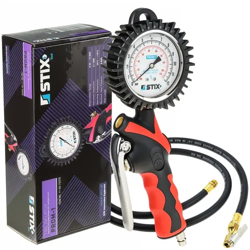 Druckluft Reifenfüller Reifenfüllpistole Luftdruckprüfer 0-12Bar Druckluftprüfer