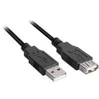 Sharkoon Kabel USB 2.0 Verlängerung 0,5m schwarz