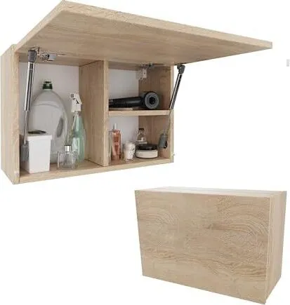 PLATAN ROOM Badschrank Hängeschrank 60 x 40 x 25 cm in Matt Eiche Sonoma - Moderner Hängeschrank für das Bad, 60 cm breit. Bietet optimalen Stauraum mit praktischen Einlegeböden für Kosmetik und Utensilien. Stabil und elegant in Sonoma Eiche, ideal für eine stilvolle Badezimmereinrichtung.