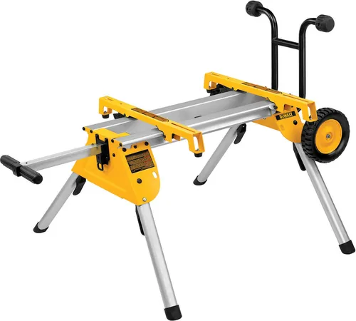 DEWALT DE7400 Fahrbares Untergestell für Tischkreissägen - Säge-Zubehör mit leichter Aluminium-Konstruktion für einfachen Transport, auch mit montierter Säge. Ideal für Baustellen und Montage, handlich dank ausziehbarem Griff und robusten Rädern.