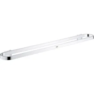 GROHE Selection Doppelter Bademantelhaken supersteel - Toilettenpapierhalter mit verdeckter Befestigung, langlebige GROHE Starlight Oberfläche für eine ansprechende Optik über Jahre.
