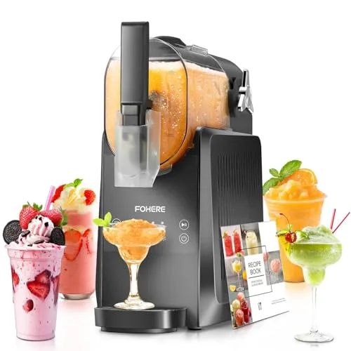 FOHERE Slush Maschine, 2,6L Slushie Maschine für Zuhause, Slush Eismaschine mit Selbstreinigung, Ohne Eiswürfel & 5 Smarten Programmen, für Slush, Eis-Cocktails, Frappé, Margaritas & Milchshakes