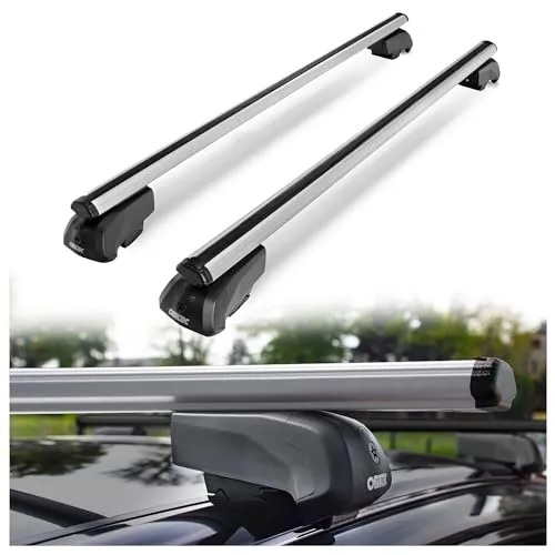 CHROMEMASTER | Dachgepäckträger Dachträger | Kompatibel mit Skoda Octavia Kombi 2020+ | Er dient zum Transport Einer Dachbox, Fahrradträger, Leiter; Leichte Konstruktion aus Aluminium