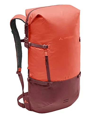 VAUDE Cityrucksack CityGo rot 23 L - Daypack für Städtetrips, wasserdicht und mit Laptop-Fach, ideal für urbanen Alltag und Outdoor-Aktivitäten. Ergonomischer Tragekomfort und innovative LED-Beleuchtung möglich.