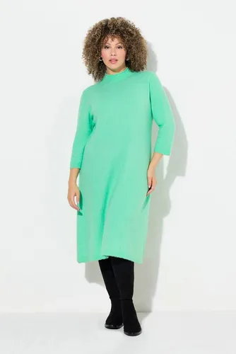 Ulla Popken Damen Strickkleid in Blaugrün, A-Linie, 3/4-Arm von Ulla Popken