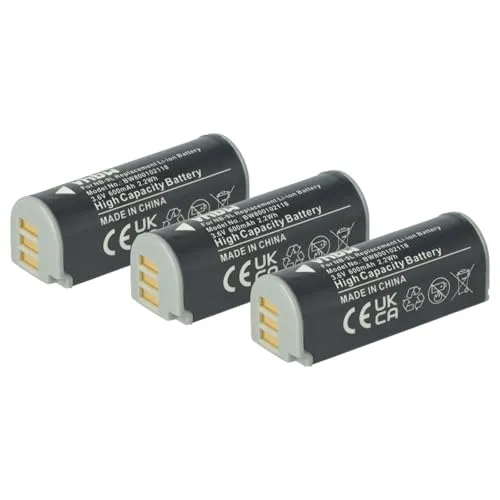 vhbw 3X Akku Ersatz für Canon NB-9L für Kamera (600 mAh, 3,6 V, Li-Ion)