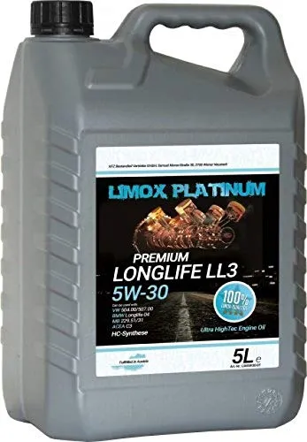Limox Platinum Longlife LL3 5W-30 Motoröl 5-Liter, ACEA C3, 504 00/507 00, MB 229.51, Longlife-04, 5l (WIV) Motorenöl
