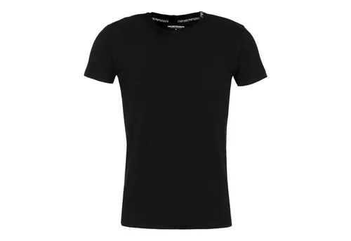 Emporio Armani Unterziehshirt Crew Neck T-Shirt S/Sleeve (1-St., 1 Stück) mit seitlichem Logo-Patch am Halsausschnitt