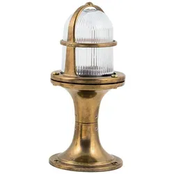 Maritime Gartenleuchte Messing H:25cm - Wege- & Sockelleuchten, wetterfest und ideal für stilvolle Beleuchtung im Garten oder auf der Terrasse.