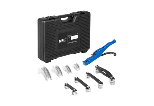 MSW Rohrbieger Ø 16-32mm manuell - Handrohrbieger für präzise Biegungen - Rohrbiegegeräte - manuelles Biegen von Kupfer- und PEX-Rohren bis 90° mit vier austauschbaren Biegeformen und robustem Transportkoffer für einfache Handhabung.