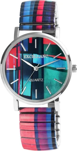 Excellanc Quarzuhr - Elegante Damenuhr mit Zugarmband - Armbanduhren mit hochwertigem Quarzuhrwerk, maritimen Motiven und flexiblem Edelstahl-Zugarmband für hohen Tragekomfort, ideal für jeden Anlass.