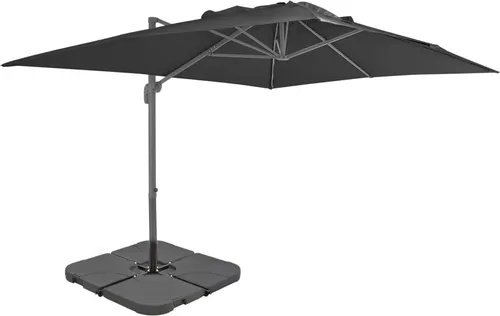 Maison Exclusive Sonnenschirm mit Tragbarem Sonnenschirmständer Anthrazit