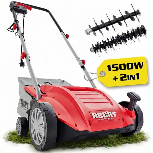 HECHT 1420 Elektro Vertikutierer 2in1 – 32 cm Arbeitsbreite, 1500W