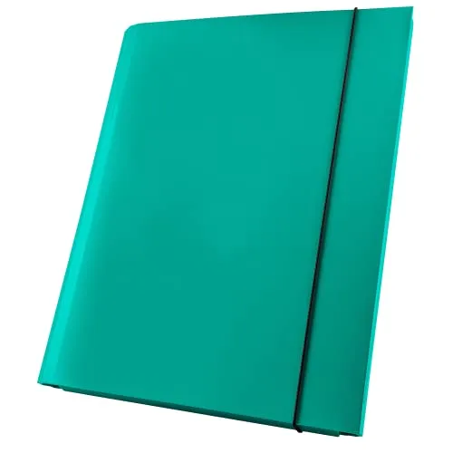 Netuno Sammelmappe A4 Pappe 40mm turkis Dokumentenmappe Klappordner Kartonmappe mit Gummizug Mappe PP 1 Stück