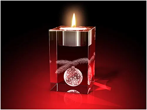 Kerzenständer Weiß von GLASFOTO.COM 3 DIMENSIONEN IM GLAS