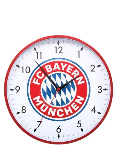 FC Bayern München Wanduhr in Rot in rot von FC Bayern München