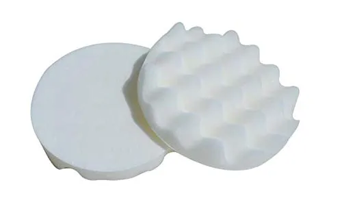 Craft-Equip Basic 180mm Polierschwamm Weiss gewaffelt Auto Polierpad Pflege Pad
