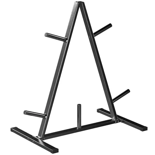 Hantelscheibenständer mit 5 Stangen für 25 mm Scheiben - Stabiler Gewichtsständer aus Stahl, ideal für den Heimgebrauch. Mit einer Höhe von 80 cm und einer maximalen Kapazität von 200 kg ist er perfekt für Ihr Gewichtheben geeignet.