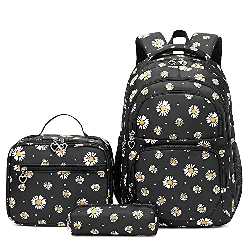 TCYIN Rucksack Mädchen Damen Schulrucksack Floral Backpack for Teenager Girls Modisch Schultasche für Schule Reisen