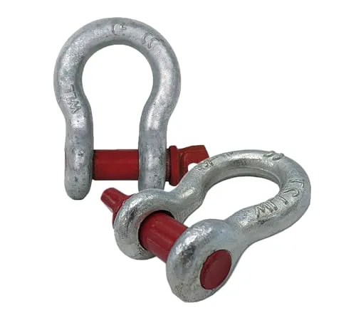 DOJA Industrial | Stahl Schäkel |Pack 2| 2 tonnen | Schekel groß perfekt zum und Heben mit Schlinge | Schaekel verzinkt fur Anker oder 4x4 Offroad zubehör karabiner Slackline kettenzug spanngurte