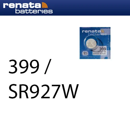 Renata 399 Uhrenbatterien 1,55 V SR927W SR57 AG7 LR926 LR927 53mAh  1 x