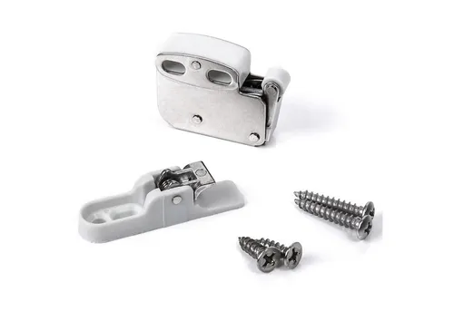 SO-TECH® Haftmagnetschnäpper Federschnäpper Türschnapper Mini Latch inkl. Halteplatte, (1-tlg), verbesserte Ausführung - Stahl verzinkt