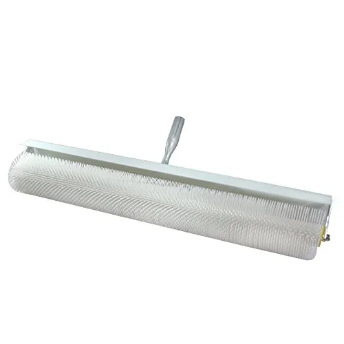 DEWEPRO® Entlüftungsroller Stachelwalze ø110mm x 750mm Breite - Handstachelwalze mit 31mm Stachellänge - Entlüftungswalze mit Spritzschutz - Igelwalze in Profi-Qualität