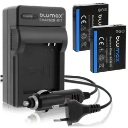 Blumax Set mit Lader für Panasonic DMW- BCM13 1200 mAh Kamera-Akku