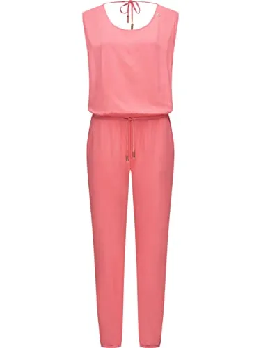 Ragwear Damen Langer Jumpsuit Noveel Coral23 Gr. XL - Jumpsuit für Damen, 100% vegan hergestellt, aus weicher Viskose für hohen Tragekomfort und ideal für Frühling und Sommer.