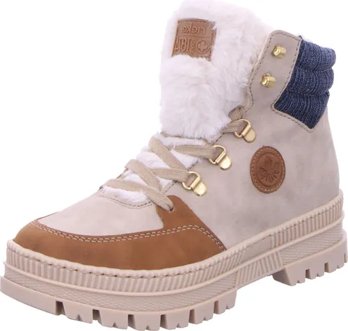 Rieker Damen Stiefeletten Z1810 - Stilvoller Komfort - Wanderschuhe mit Plateauabsatz für einen bequemen Gang, ideal für lange Spaziergänge und Outdoor-Aktivitäten.