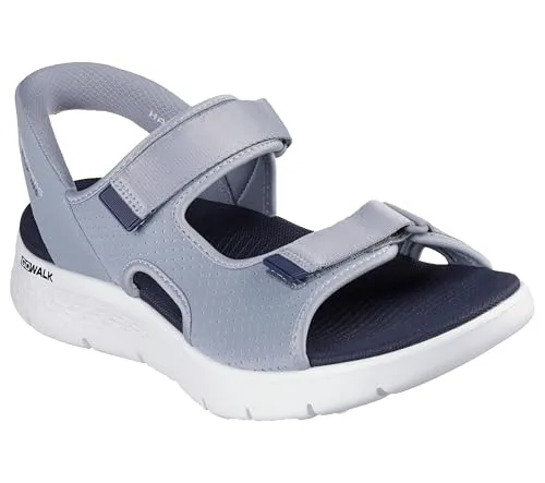 Skechers GO WALK FLEX SANDAL-EASY ENTRY Sandale - Wanderschuhe mit Slip-ins Funktion, gepolstert und waschbar, ideal für entspannte Freizeitaktivitäten und hohen Tragekomfort.