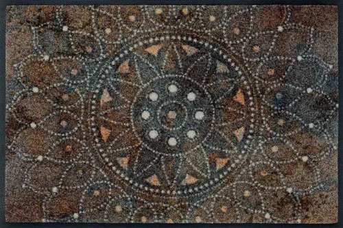 wash+dry FUßMATTE Madhana, Mehrfarbig - Rutschhemmend und Fußbodenheizung geeignet - Fußmatten, Mehrfarbige Textilmatte im Ornament-Design, ideal für Fußbodenheizung und sorgt für Sicherheit durch rutschhemmende Eigenschaften.