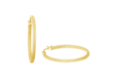 Amor Creolen Damen Ohrschmuck, 3 cm, Gold von Amor