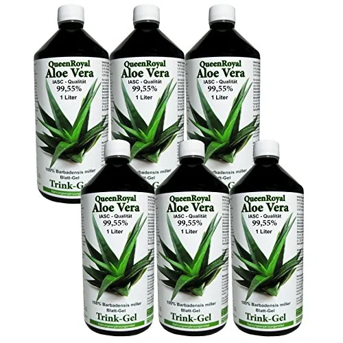 QueenRoyal Aloe Vera Trinkgel 6L Sparpack - Nahrungsergänzungsmittel mit 99,55% reinem Aloe-Vera-Gel, reich an wertvollen Inhaltsstoffen und ohne künstliche Zusätze – ideal für Gesundheit und Wohlbefinden.