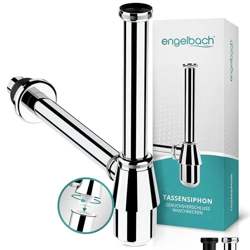 Engelbach® Siphon Waschbecken mit Reinigungsöffnung