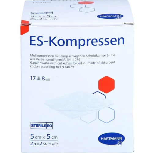 ES-KOMPRESSEN steril 5x5 cm 8fach 50 St.