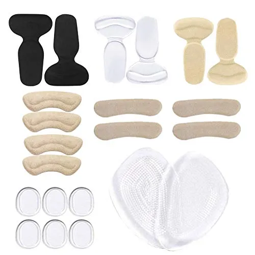SIISMI 22 Stück High Heel Pads, Heel Grips Liner Inserts, Anti Slip Schuhkissen, Heel Snugs für Frauen, Ball of Foot Einlegesohlen