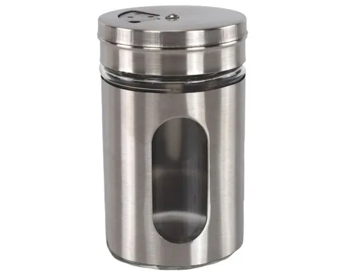 Jean Products Gewürzstreuer Aluminium Gewürzstreuer aus Glas mit verstellbarer Öffnung Ø5 x 8,5 cm, (1-tlg), modernes Design