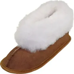 Hausschuhe aus Lammfell in 2 Farben - Braun - 28