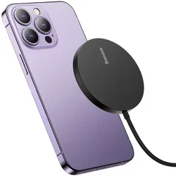Baseus Simple Mini 3 - Magnetischer Induktiv-Ladegerät - Kabelloses Qi-Ladegerät mit 15W Leistung, perfekt für iPhone 14, 13 und 12. Dank integrierter Magnete bleibt Ihr Smartphone sicher und kann sogar mit Hülle geladen werden.