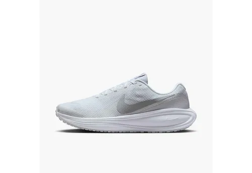 Nike REVOLUTION 8 Laufschuhe Herren – Weiß/Pure Platinum, Größe 43 - Vielseitige Laufschuhe mit atmungsaktivem Mesh-Obermaterial und flexibler Gummi-Außensohle für optimalen Komfort und Unterstützung beim Laufen.