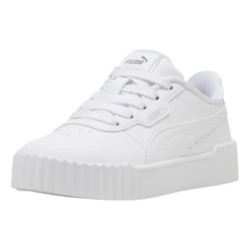 Puma Kinderschuhe Carina 3.0 Holo 2.0 PS in Weiß, Größe 33 - Sneaker für Mädchen, stylisches Holo-Design und bequem für den Alltag. Ideal für aktive Kinder!