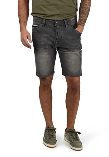 Indicode IDAlessio Herren Jeans Shorts - Stylische Denim Hose mit Stretch, Größe XL, Light Grey - Herren-Shorts aus hochwertigem Denim, Regular Fit für optimalen Tragekomfort. Ideal für Sommerlooks, nachhaltig produziert mit recycelten Materialien.