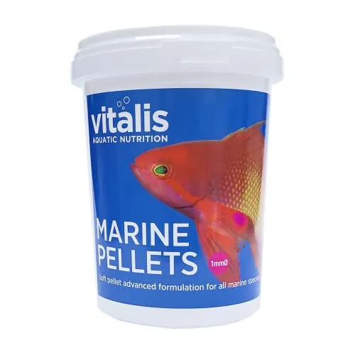 Vitalis Marine Pellets Fischfutter Aquarium (260g) Fischfutter Aquarium Pellets für Marine Fischarten - hochverdaulich und ausgewogen - Vitamine und Mineralien (260g)