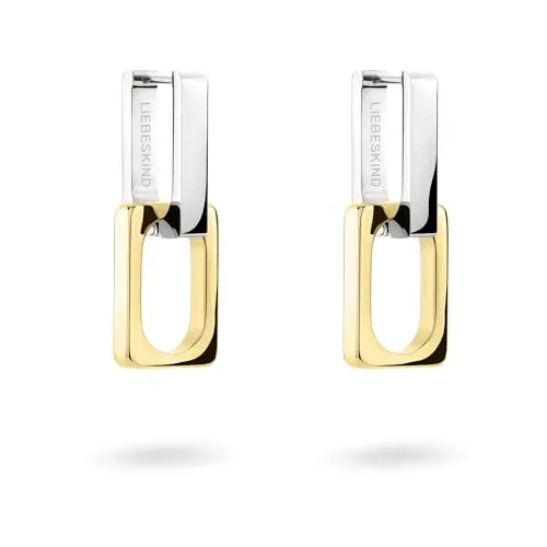 Liebeskind Berlin Ohrringe LJ-1545-E-35 Bicolor Silber, IP Gold - Elegante Ohrringe aus Edelstahl in Bicolor mit polierter IP Gold-Oberfläche, perfekt für jeden Anlass und ideal zum Kombinieren mit anderen Schmuckstücken.