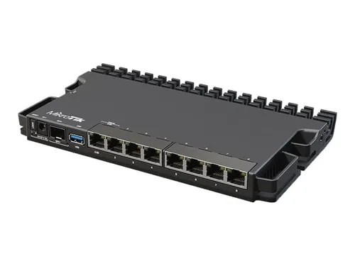 RB5009UG+S+IN 9-Port Router - Router mit 9 Ports: 7x 1G RJ45, 1x 2.5G RJ45 und 1x 10G SFP+, ideal für hohe Netzwerkgeschwindigkeiten und Rack-Montage.